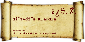 Ötvös Klaudia névjegykártya