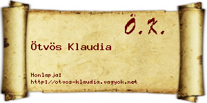 Ötvös Klaudia névjegykártya